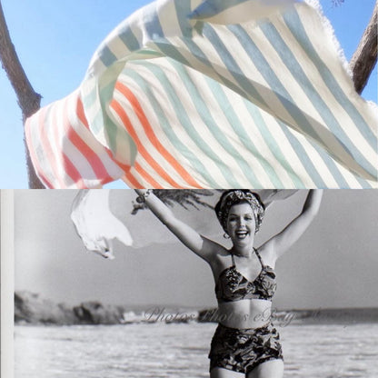 Drap-Serviette de Bain Rayé
